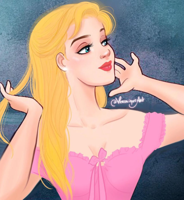 Artista francesa Véronique Pierre ilustra a princesas, príncipes y villanos Disney con un toque moderno; Cenicienta