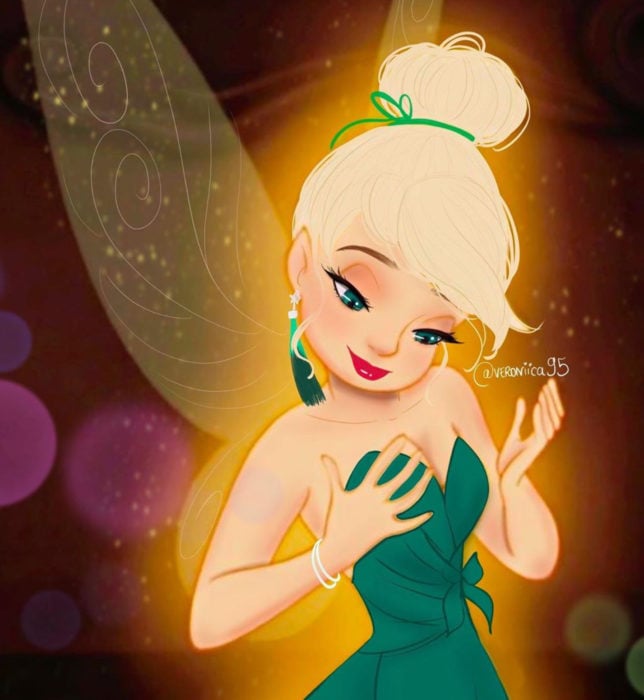 Artista francesa Véronique Pierre ilustra a princesas, príncipes y villanos Disney con un toque moderno; Campanita, Peter Pan