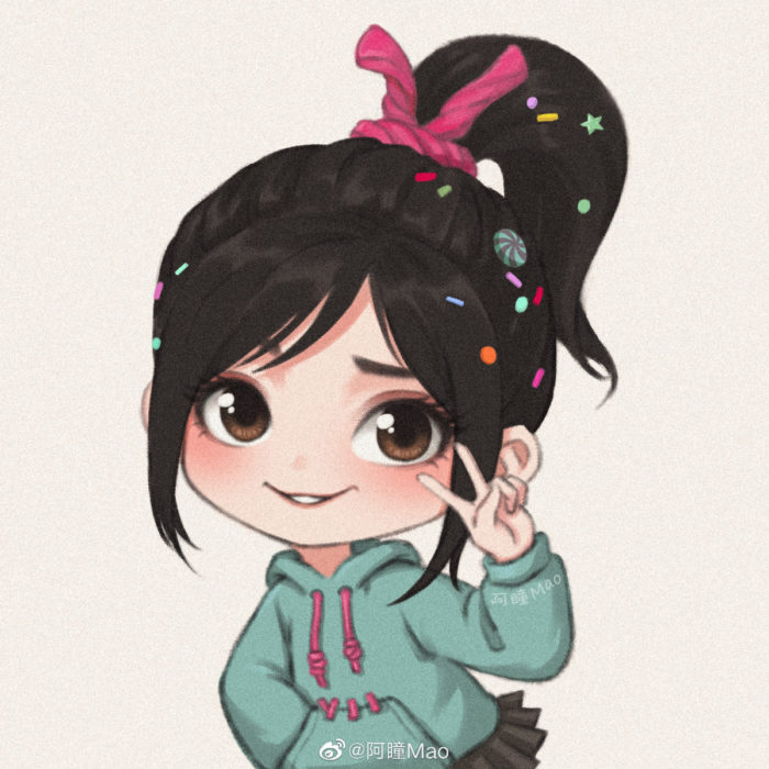 Artista china ilustra princesas Disney en versión tierna; Vanellope, Ralph, el demoledor