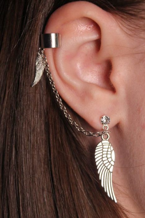 arete falso con plumas simulador de perforación, para oído