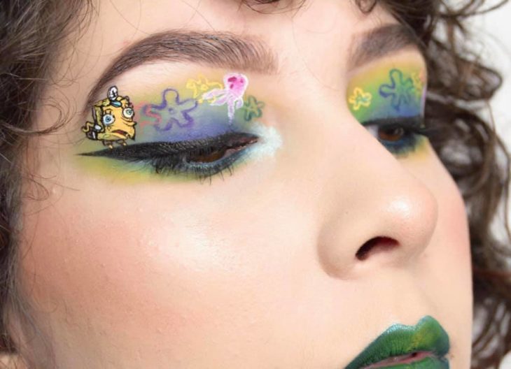 Maquillaje de ojo Bob esponja