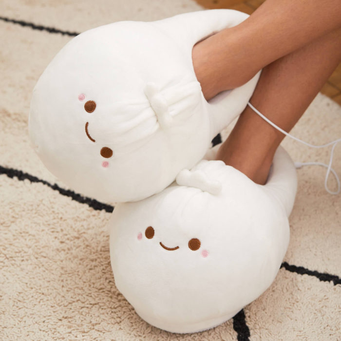 Pantuflas bonitas, kawaii, tiernas de dumpling