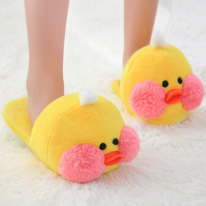 Pantuflas bonitas, kawaii, tiernas de pollito