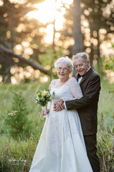 Marvin Stone y Lucille Stone sesión de fotos 60 años de casados