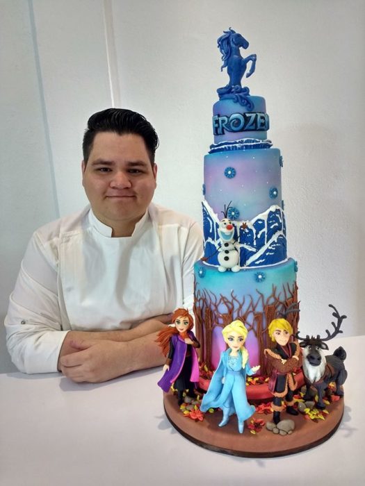 Pastel de fondant de frozen