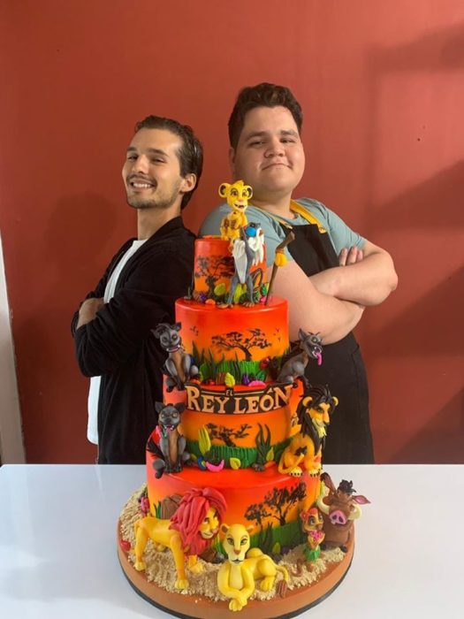 Pastel de fondant de El rey león 