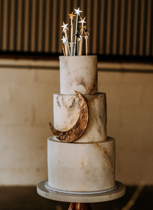 Pasteles de boda creativos y bonitos; Luna y estrellas