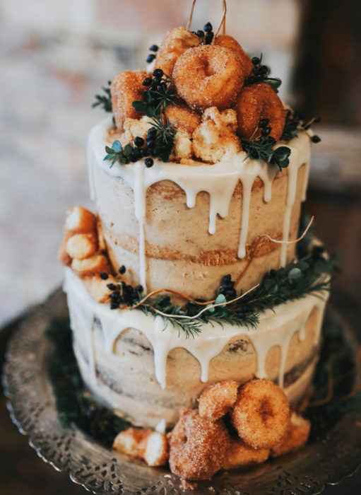 Pasteles de boda creativos y bonitos; de donas