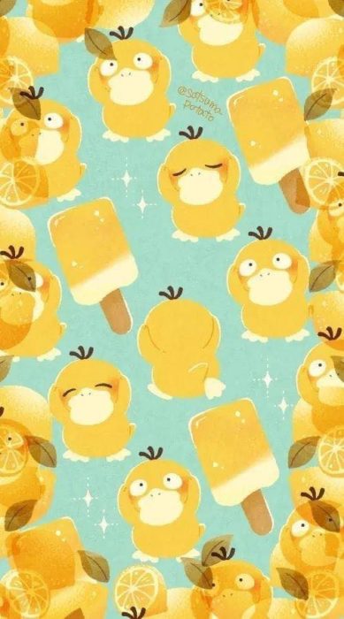 Fondo de pantalla inspirado en el pokémon Psyduck