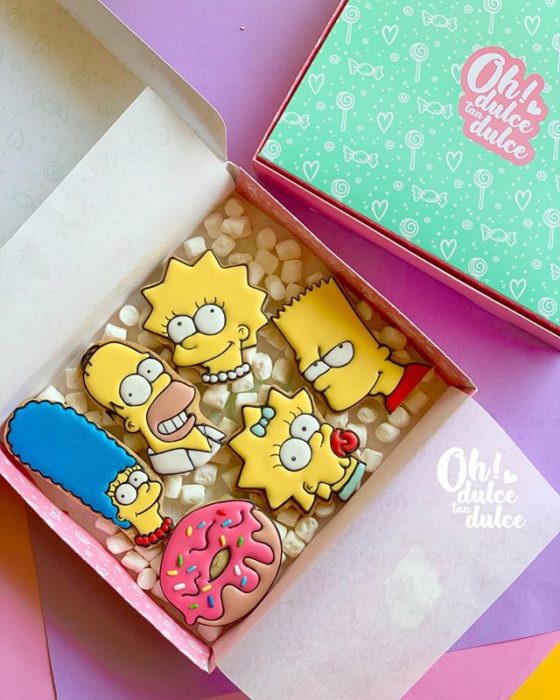 Galleta creada por Amaranta Leal V.  inspirada en Los Simpson