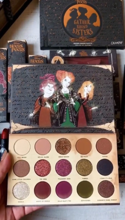 Paleta de sombras para ojos de la colección ColourPop X Hocus Pocus