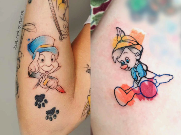 Tatuaje de Disney en el brazo, Pinocho