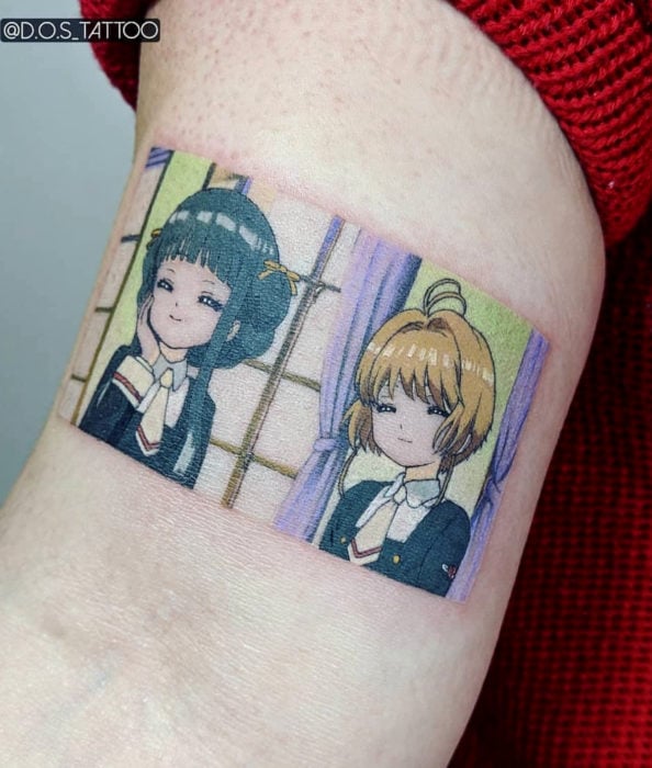 Kleine Sakura Card Captor Tätowierung auf Arm, Tomoyo