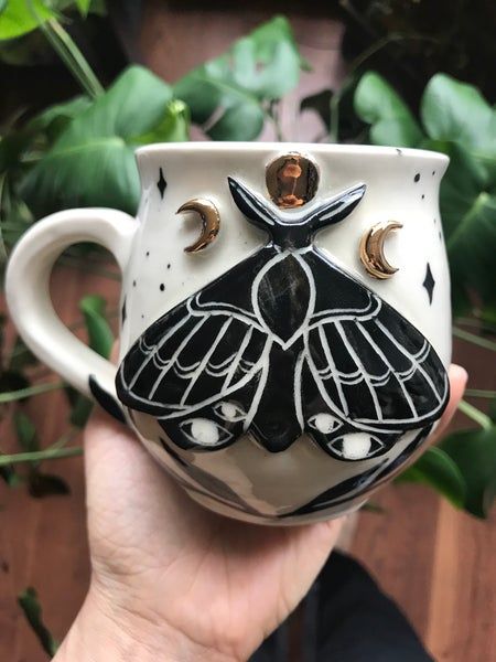 diseño de bruja Taza con diseño de bruja en 3D UPKOCH taza de té gótica taza de porcelana 