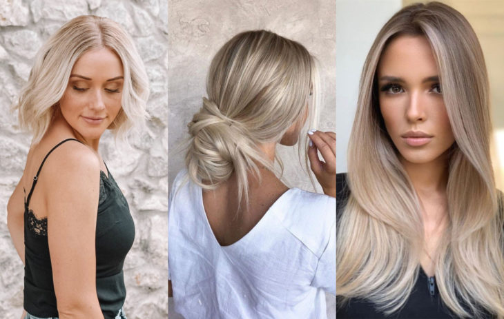 Tintes de cabello tendencia del otoño 2020; color rubio cremoso