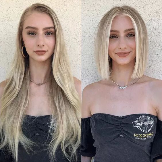 Antes y después de cortes de cabello