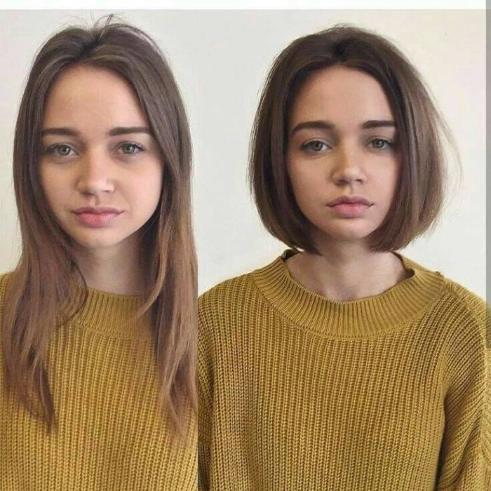 Antes y después de cortes de cabello