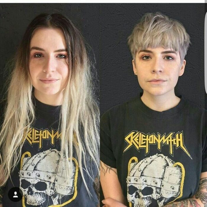 Antes y después de cortes de cabello