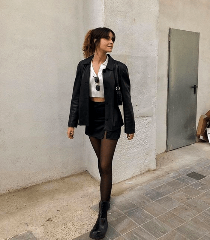 Introducir 83+ imagen outfit con falda negra pegada y medias