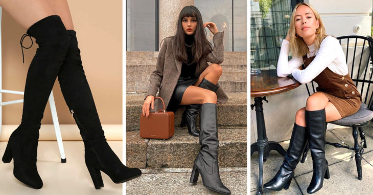 Outfits y conjuntos con botas largas para este otoño