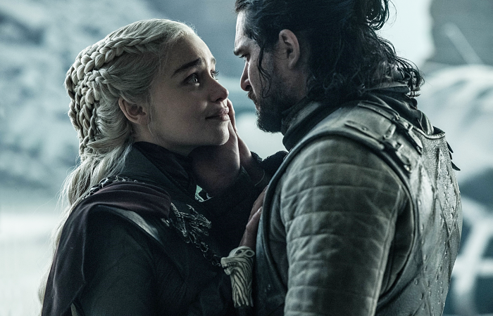 Daenerys y Jon Snow en Game of Thrones