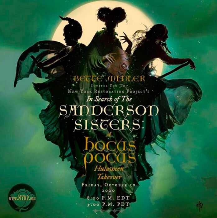 Afiche de publicidad de el show "En busca de las hermanas Sanderson"