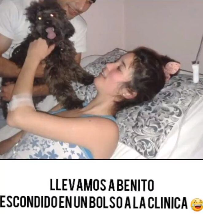 Screen shot de una publicación hecha por Belén, de Johanna y Benito en el hospital