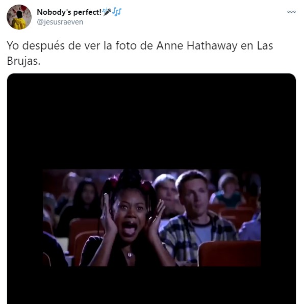 Tuit sobre Anne Hathaway como la Gran Bruja