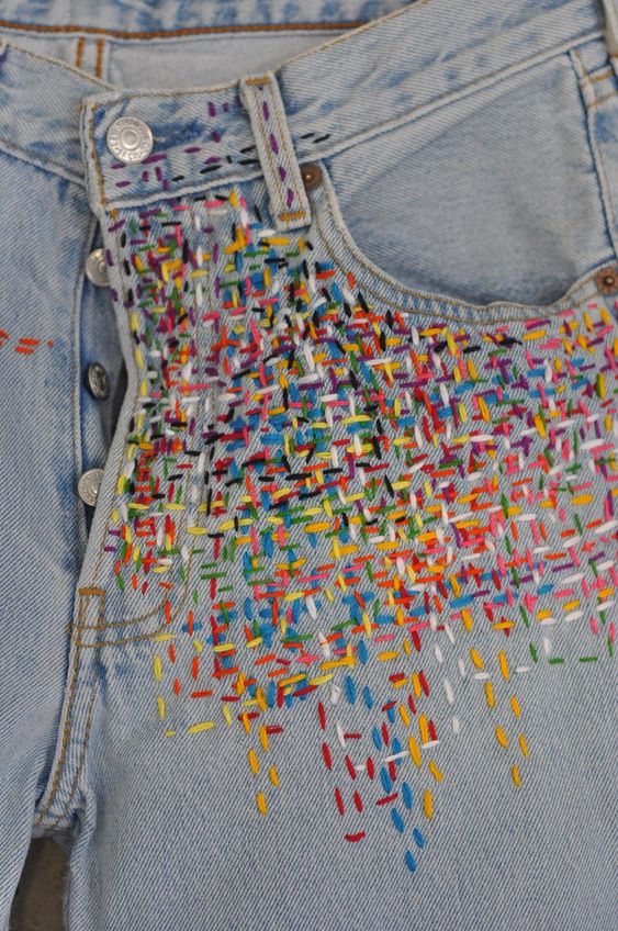 Ideas para que tus jeans luzcan bellos hermosos bordados