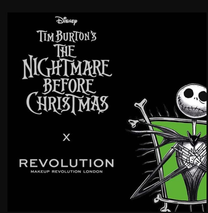 Publicidad de la colecciónMakeup Revolution x Nightmare Before Christmas