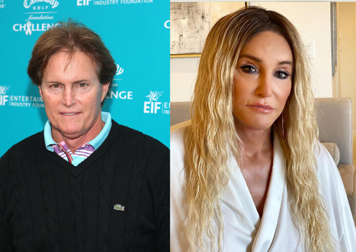 Bruce Jenner y Caitlyn Jenner en el primer episodio de la serie Keeping up With the Kardashian vs el último capítulo 