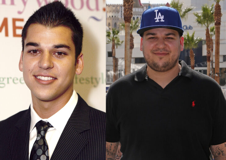 Rob Kardashian en el primer episodio de la serie Keeping up With the Kardashian vs el último capítulo 