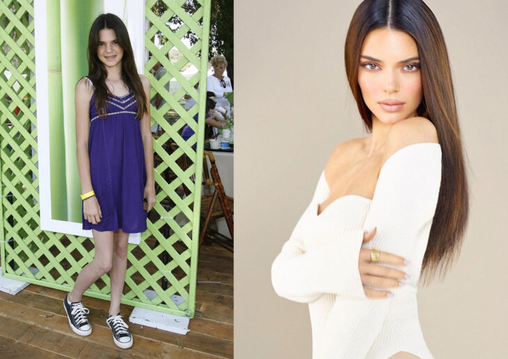 Kendall Jenner en el primer episodio de la serie Keeping up With the Kardashian vs el último capítulo 