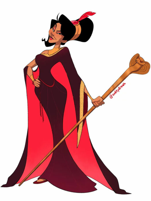 Jafar convertido en princesa