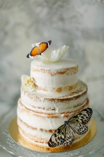 Pasteles con mariposas para un toque chic en tu cumpleaños