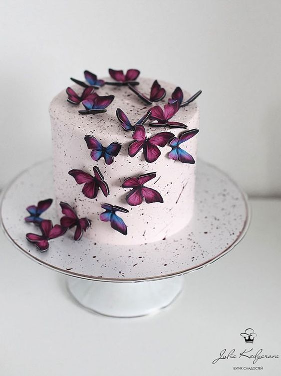 Mariposas Lilas Para Tortas