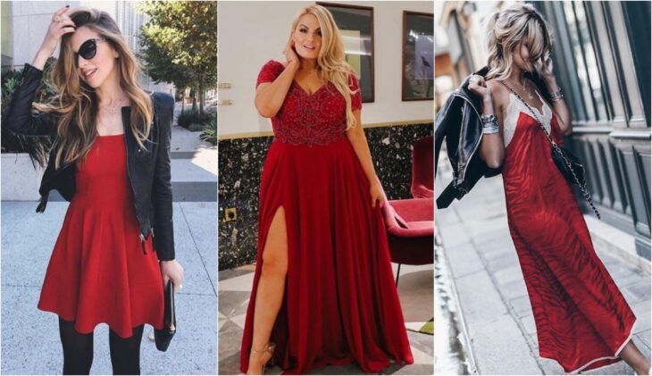 Vestidos para mujer en color rojo