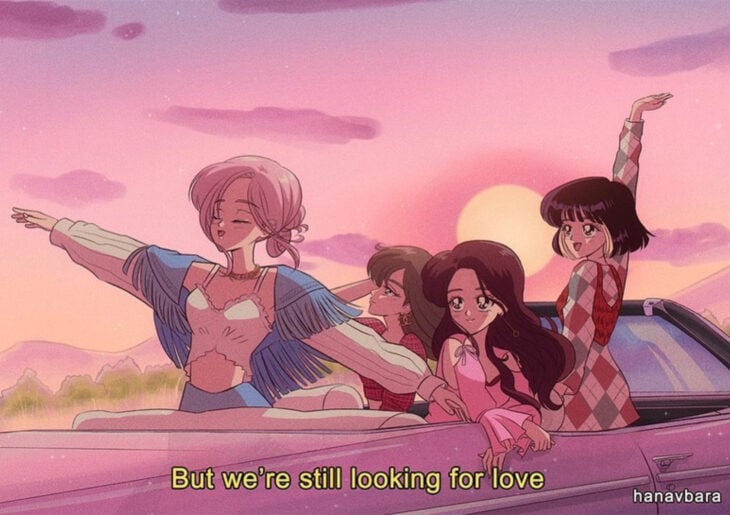 Artista hanavbara ilustra dibujos de personajes de series, películas o cantantes al estilo de Sailor Moon; black pink