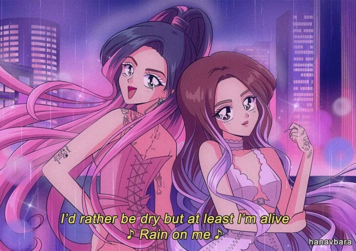 Artista hanavbara ilustra dibujos de personajes de series, películas o cantantes al estilo de Sailor Moon; Ariana Grande y Lady Gaga