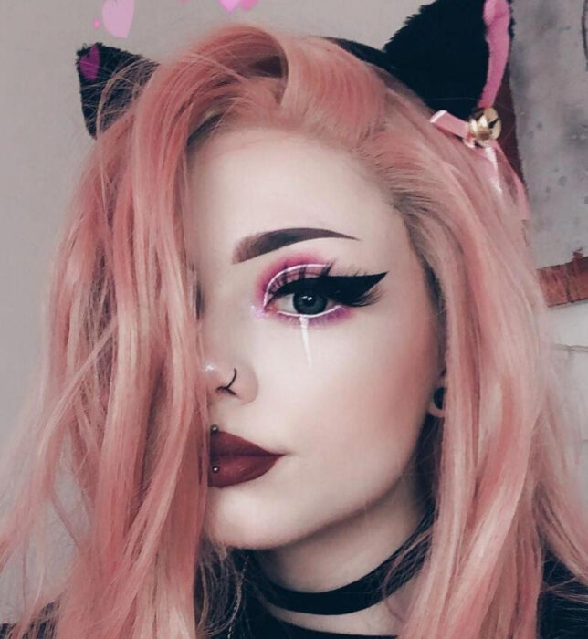 Maquillajes sencillos y creativos para Halloween; gata