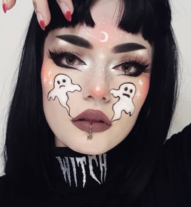 Maquillajes sencillos y creativos para Halloween; fantasmas