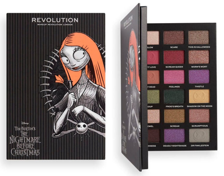 Paleta Sally de la colección Makeup Revolution x Nightmare Before Christmas