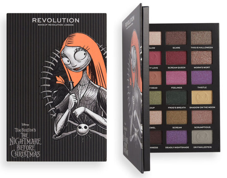 Paleta Sally de la colección Makeup Revolution x Nightmare Before Christmas