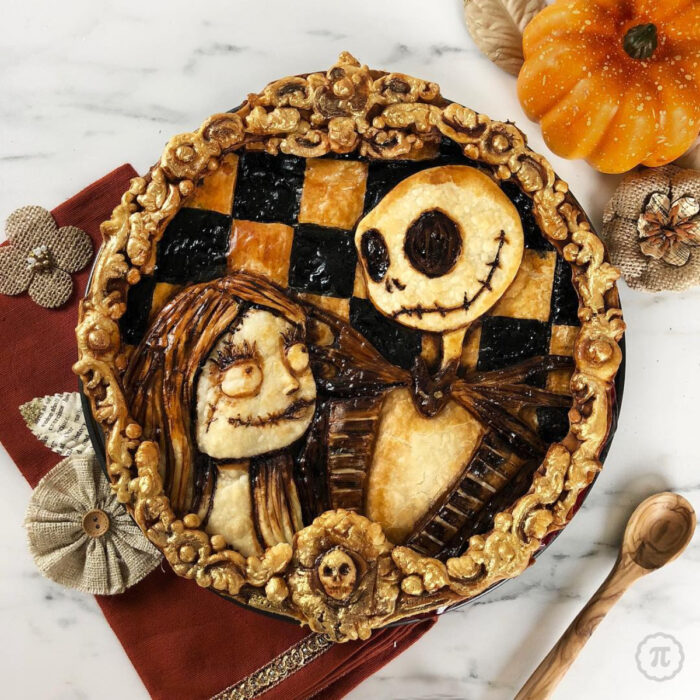 Artista repostera Jessica Clark-Bojin crea pays de Halloween; Jack Skellington y Sally, Pesadilla antes de Navidad, El extraño mundo de Jack, Nightmare Before Christmas