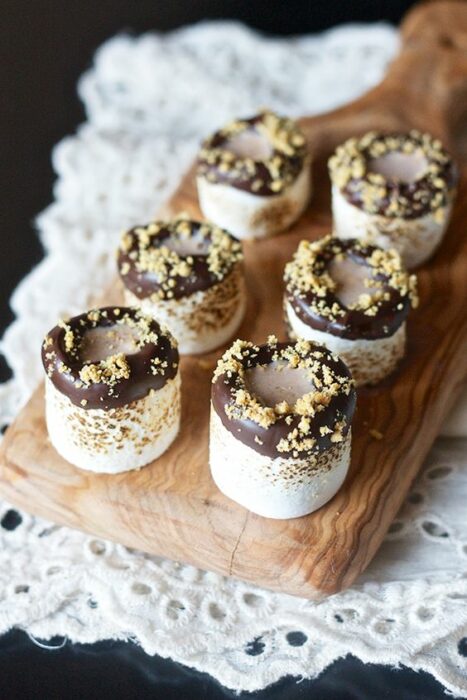 Shots de bombones con relleno de chocolate