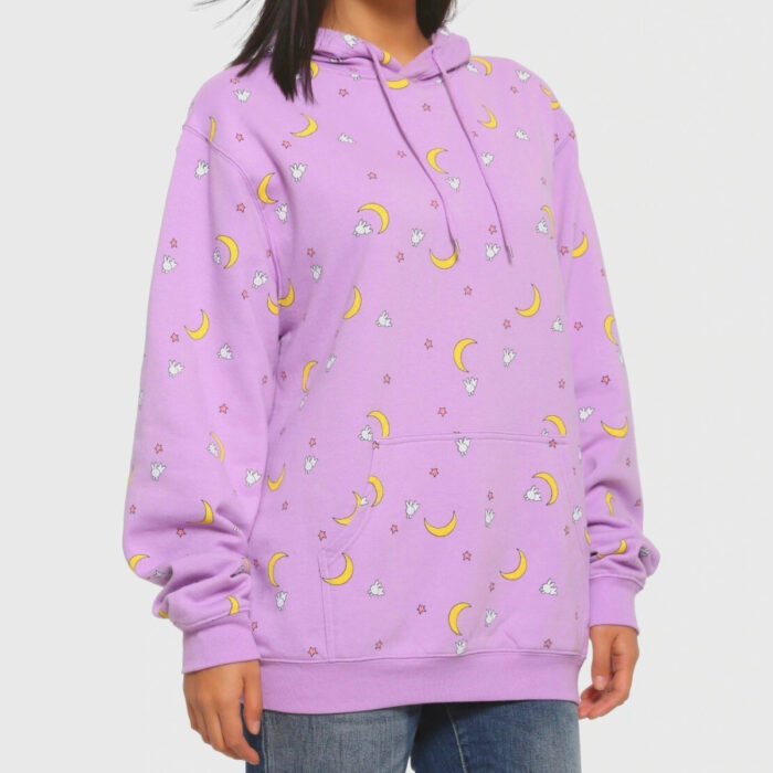 Regalos de Sailor Moon; sudadera rosa de lunas