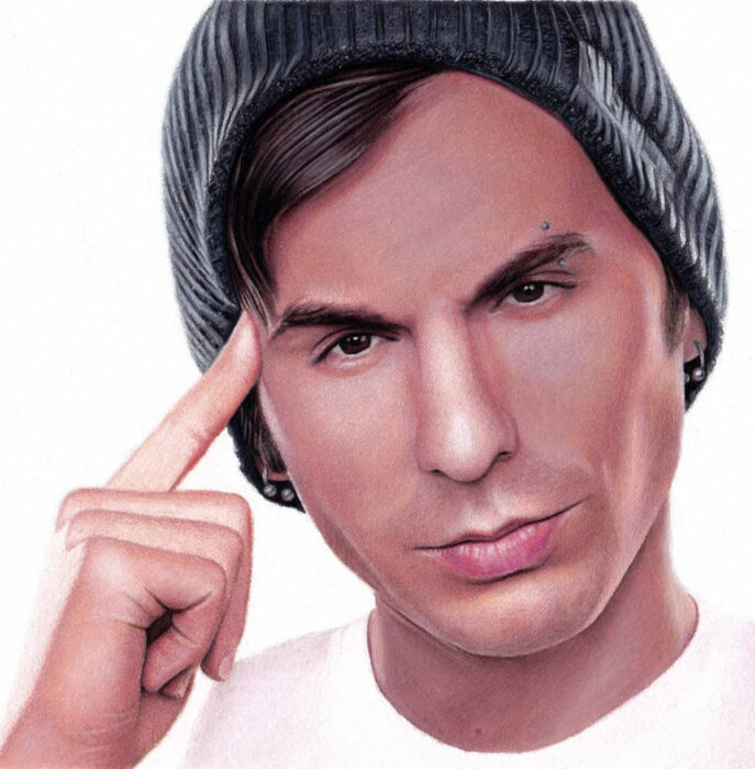 Artista Shaun Mckenzie pinta retratos realistas con lápices de colores; youtuber Jake Roper