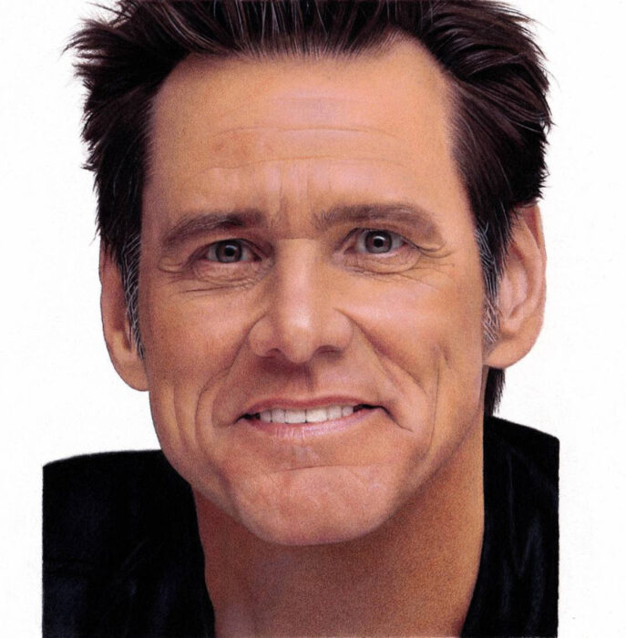 Artista Shaun Mckenzie pinta retratos realistas con lápices de colores; Jim Carrey