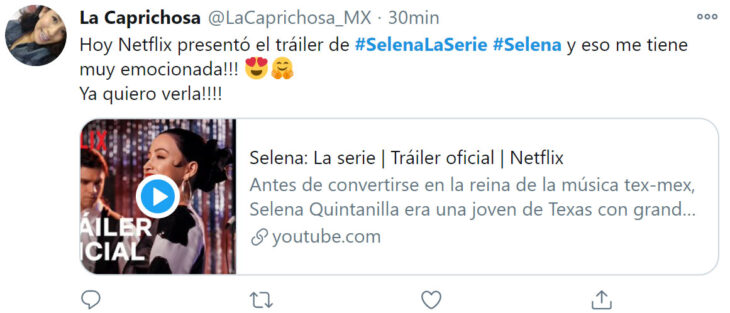 Reacción de Twitter ante el trailer oficial de 'Selena: la serie'