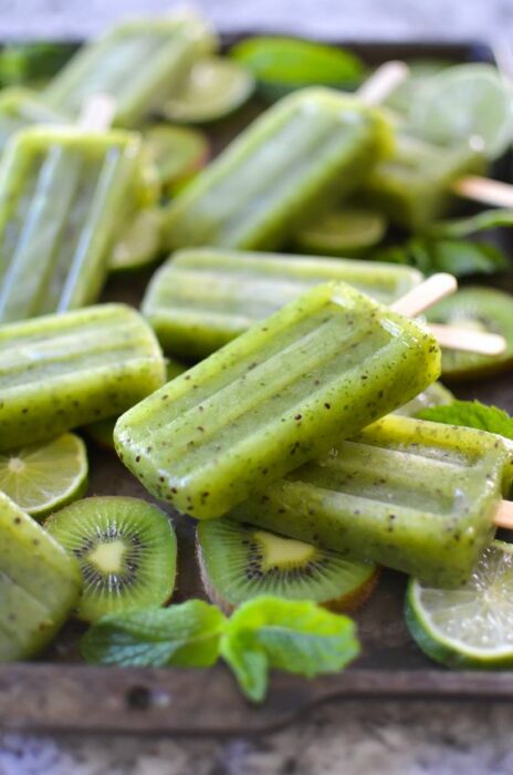 Paletas de kiwi con chía; snacks con los que no romperás la dieta